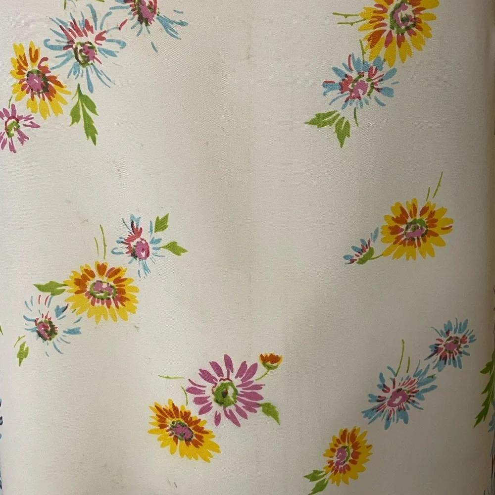 Delightful Vintage 60s Daisy Florals Print 19 In by 44 In Good Condition - Picture 5 of 5